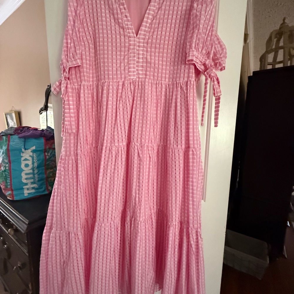 Crown and Ivy Pink Gingham Kids Dress